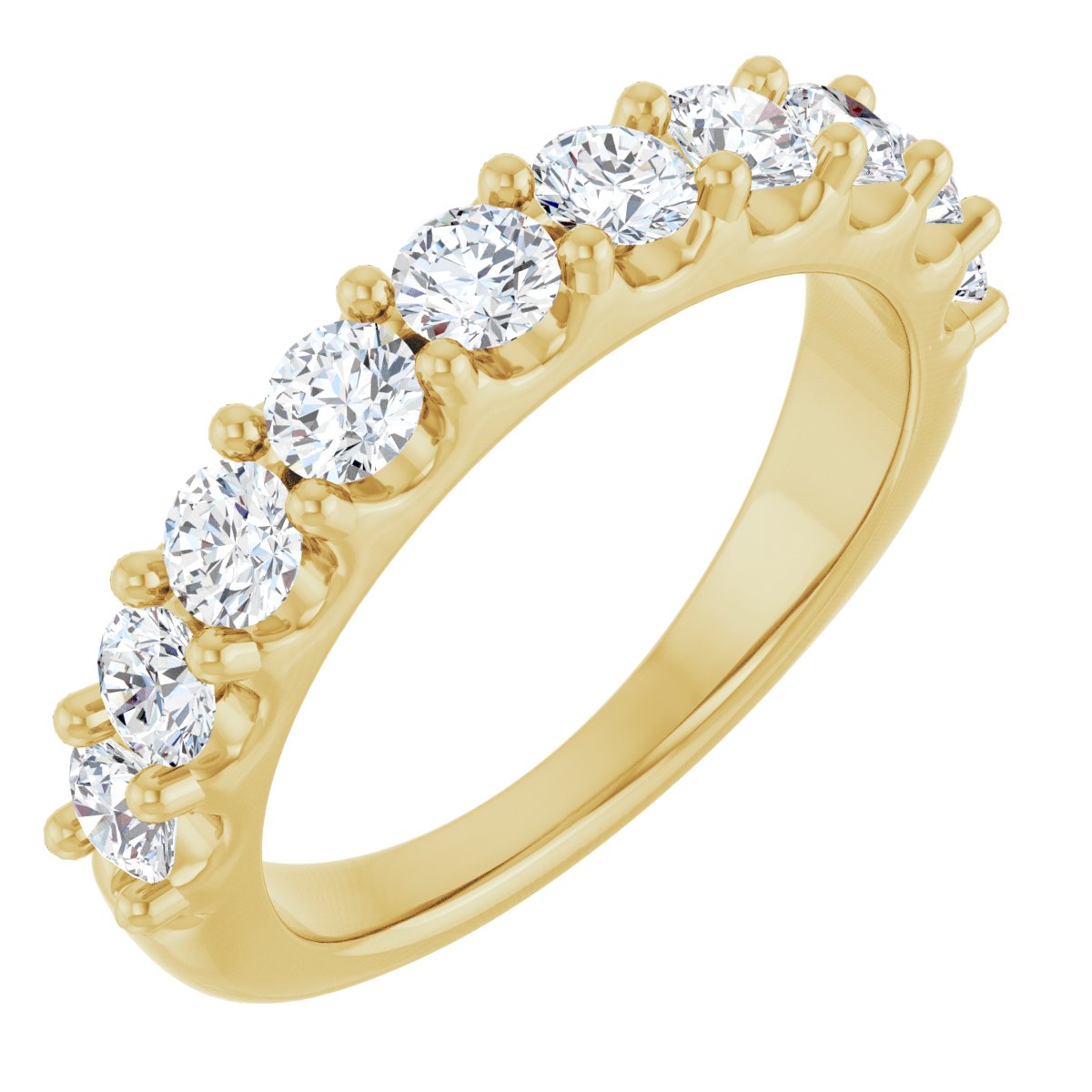 1 1/5 ct Lab-Grown Diamond Anniversary Band in 14K Yellow Gold