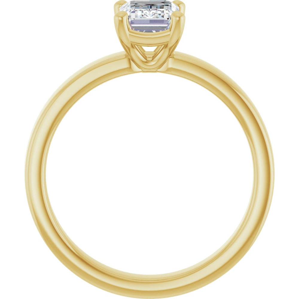 14K Yellow Emerald 1 ct Engagement Ring