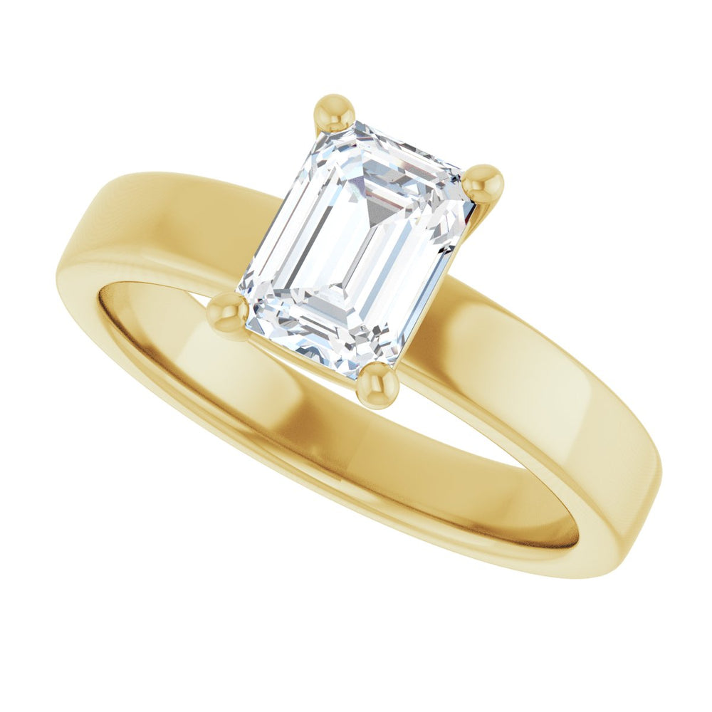 
                  
                    14K Yellow Emerald 1 ct Engagement Ring
                  
                