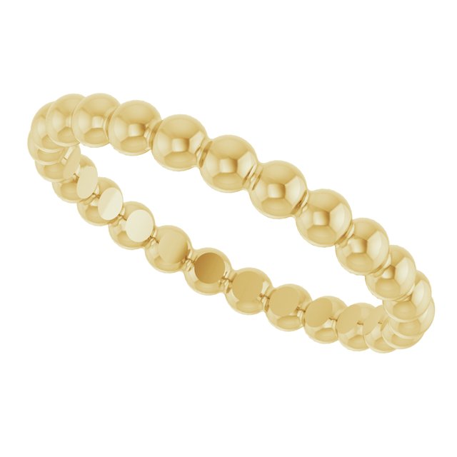 
                  
                    14K Yellow Beaded Stackable Ring
                  
                