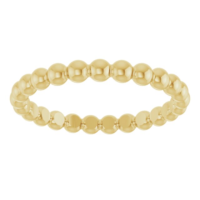 
                  
                    14K Yellow Beaded Stackable Ring
                  
                