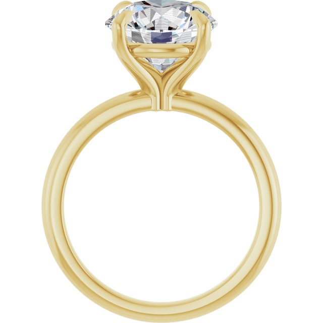 Approx. 3 3/4 CT Lab-Grown Diamond Solitaire Engagement Ring in 14K Yellow Gold