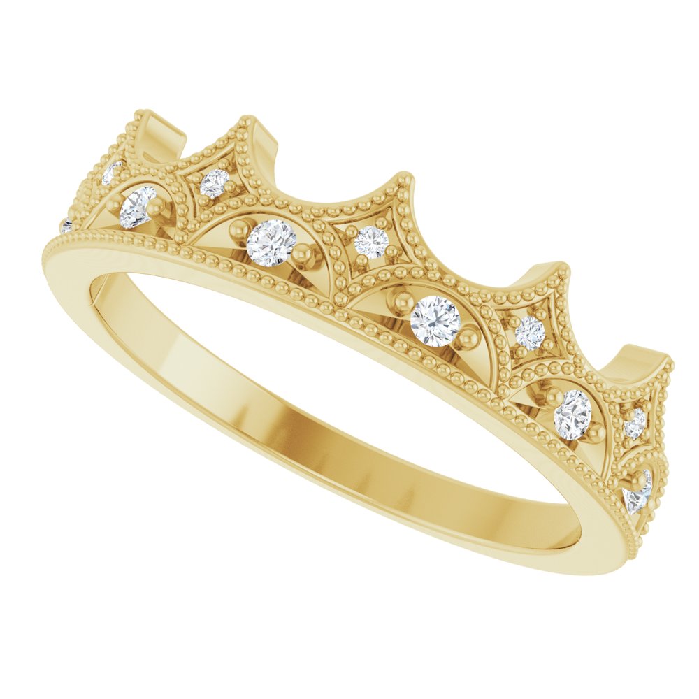 
                  
                    Sterling Silver 1/10 CTW Natural Diamond Crown Ring
                  
                