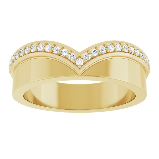
                  
                    14K Yellow 1/6 CTW Natural Diamond Contour Band
                  
                