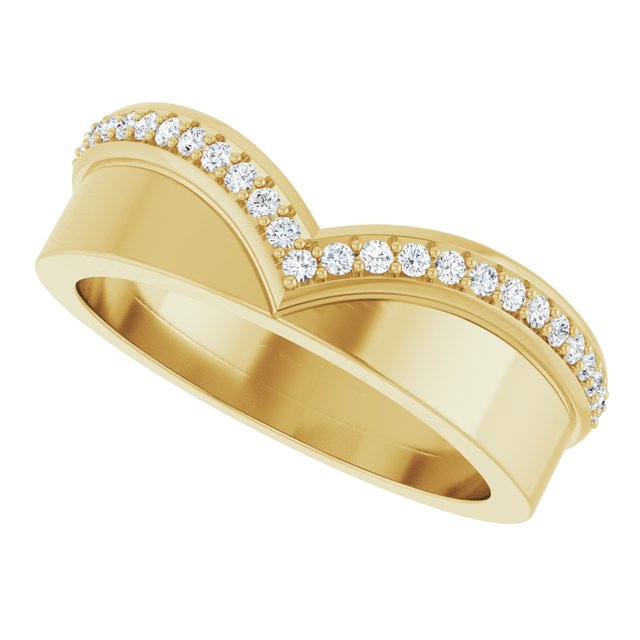 
                  
                    14K Yellow 1/6 CTW Natural Diamond Contour Band
                  
                