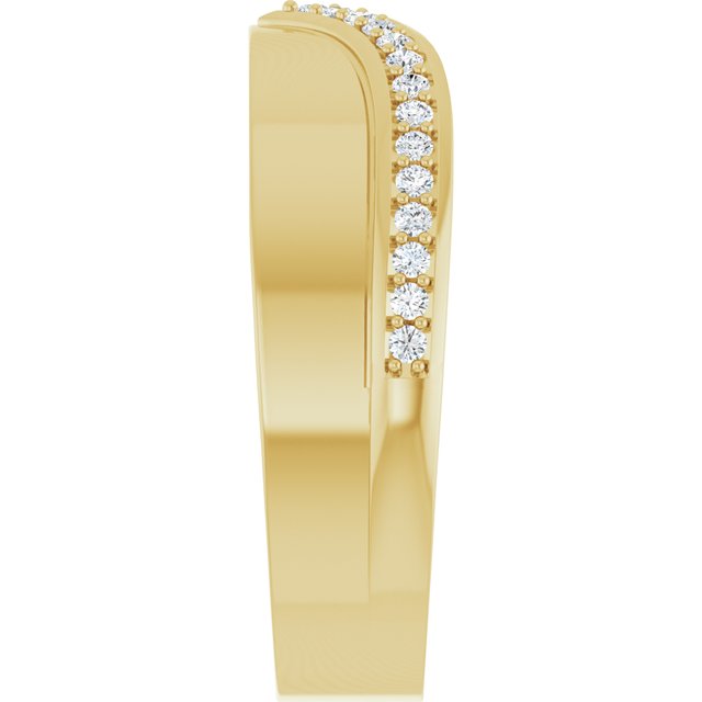 
                  
                    14K Yellow 1/6 CTW Natural Diamond Contour Band
                  
                