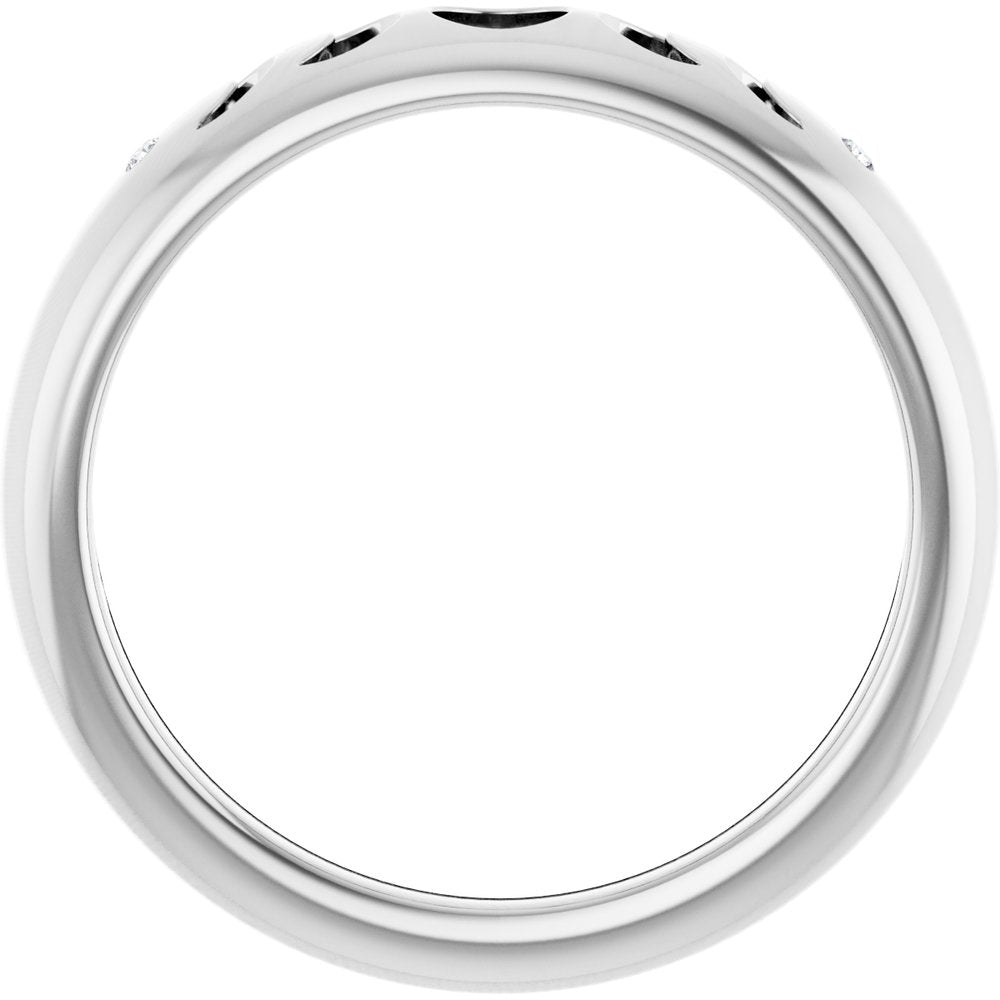 
                  
                    Sterling Silver .015 CTW Natural Diamond Moon Phase Ring
                  
                