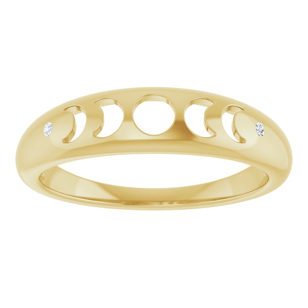 
                  
                    14K Yellow .015 CTW Natural Diamond Moon Phase Ring
                  
                