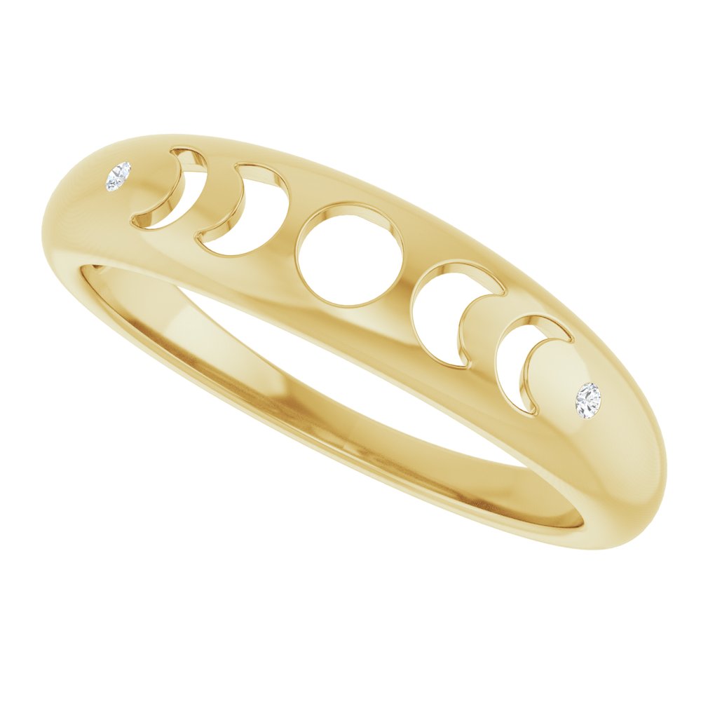 
                  
                    14K Yellow .015 CTW Natural Diamond Moon Phase Ring
                  
                