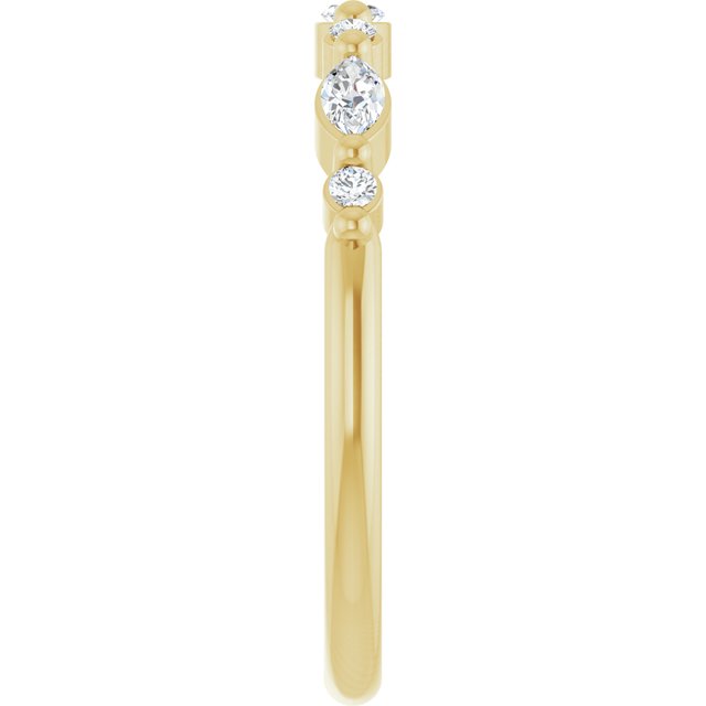 
                  
                    14K Yellow 3-Stone .05 CTW Natural Diamond Semi-Set Stackable Family Ring
                  
                