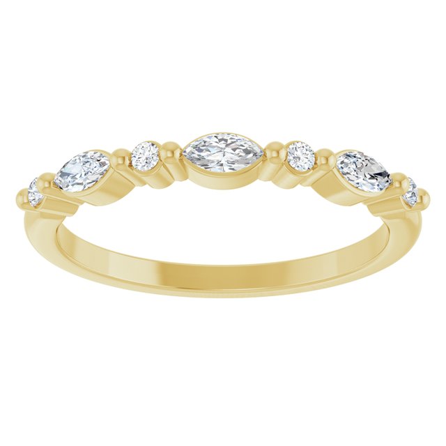 
                  
                    14K Yellow 3-Stone .05 CTW Natural Diamond Semi-Set Stackable Family Ring
                  
                