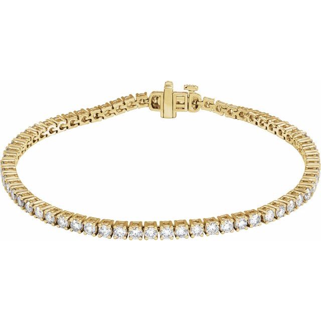 14K yellow gold lab-grown diamond line bracelet