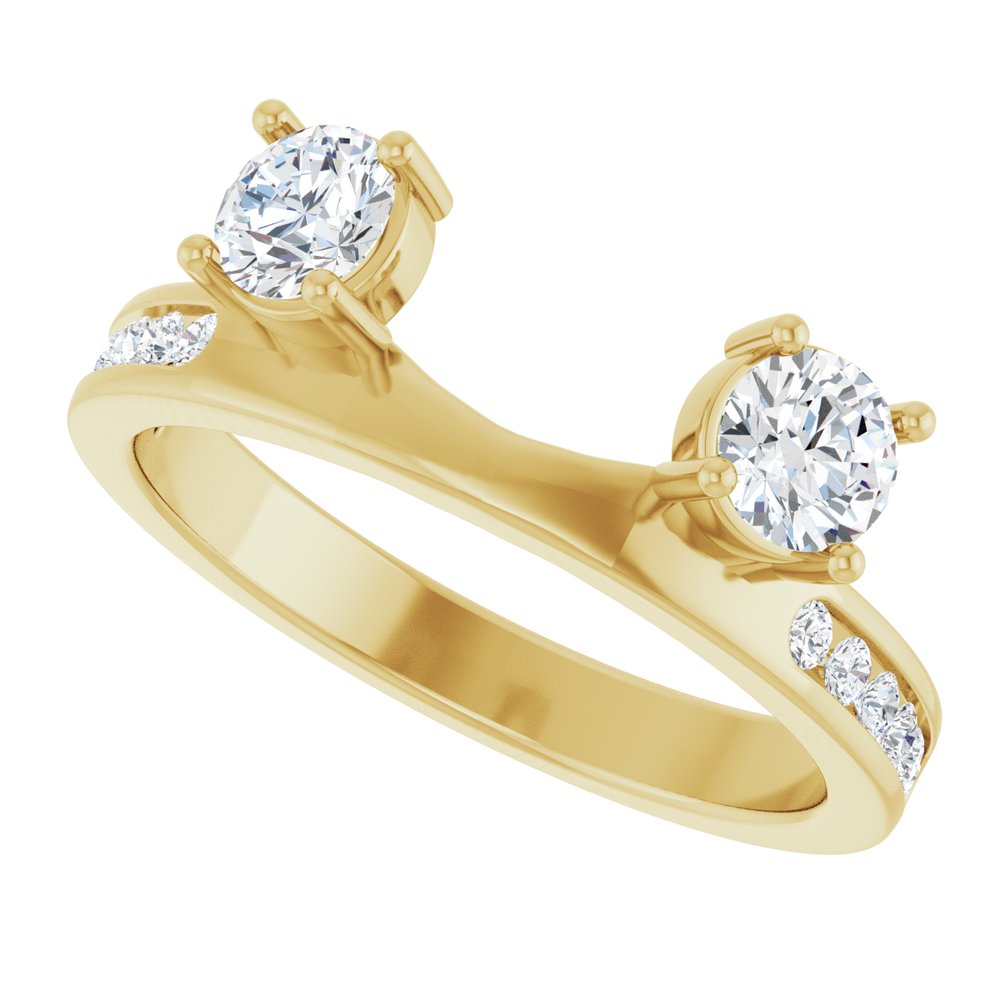 5/8 ct Lab-Grown Diamond Wrap-Style Band in 14K Yellow Gold