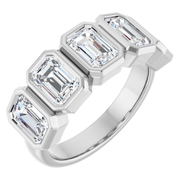 10K White 2 1/2 CTW Lab-Grown Diamond Anniversary Band