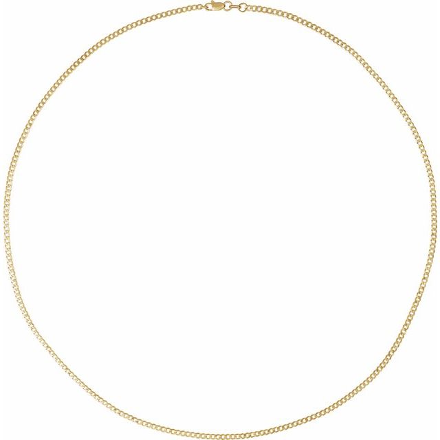 14K Yellow 1.95 mm Curb 16" Chain