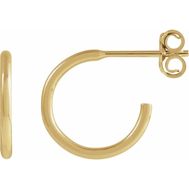 14K Yellow Gold-Filled 12 mm Hoop Earrings