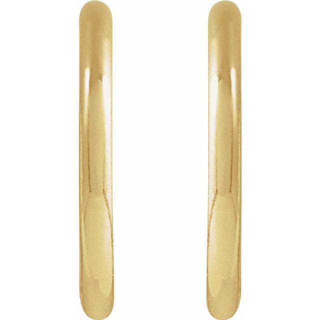 14K Yellow Gold-Filled 12 mm Hoop Earrings