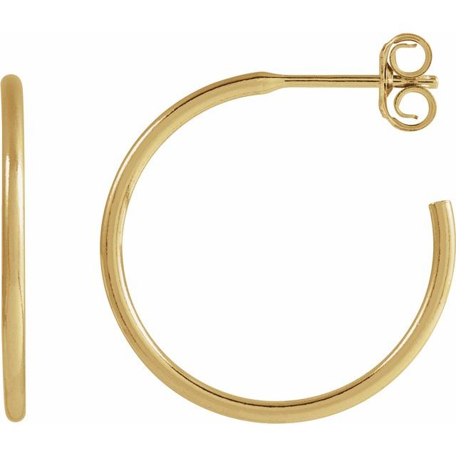 14K Yellow Gold-Filled 20 mm Hoop Earrings