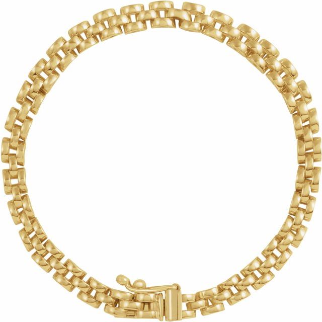 14K Yellow 4 mm Panther 6 1/2" Chain