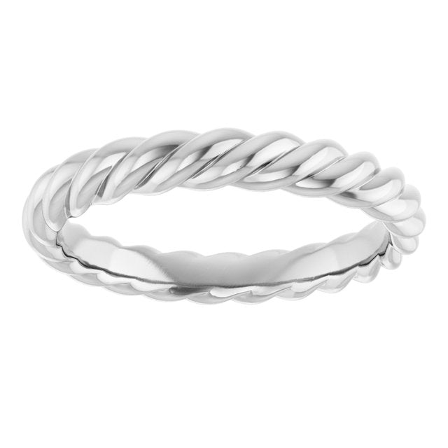 
                  
                    14K White 3.5 mm Skinny Rope Band Size 10
                  
                