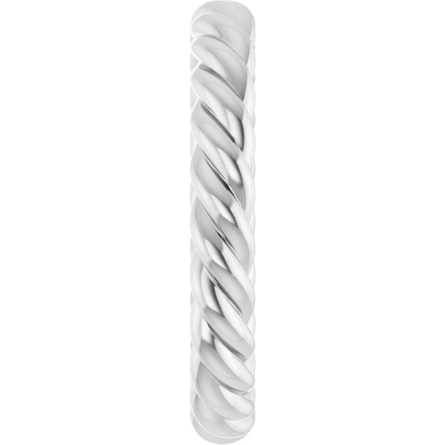 
                  
                    14K White 3.5 mm Skinny Rope Band Size 10
                  
                