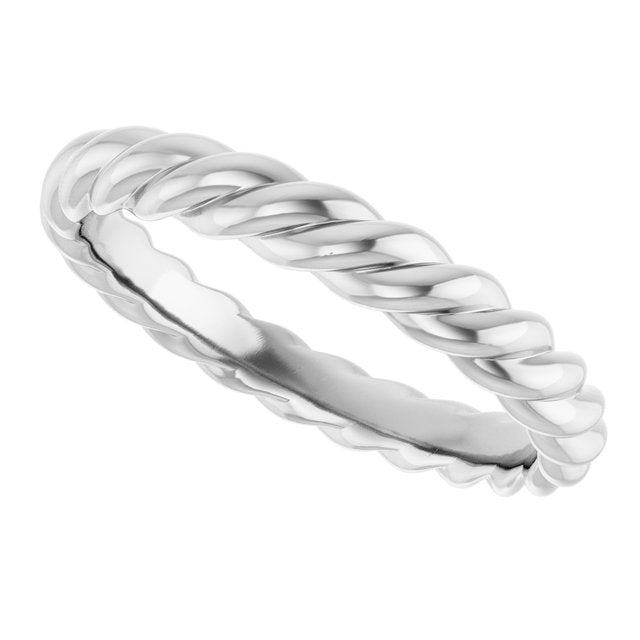 
                  
                    14K White 3.5 mm Skinny Rope Band Size 10
                  
                