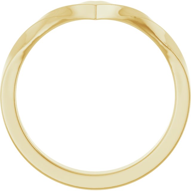 14K Yellow Contour Band