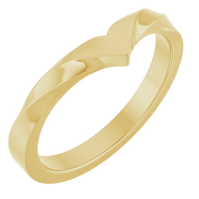 14K Yellow Contour Band