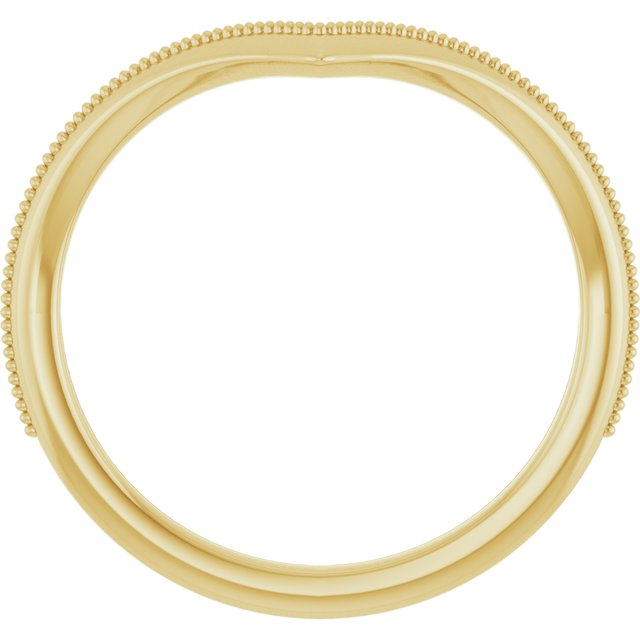 14K Yellow Contour Band