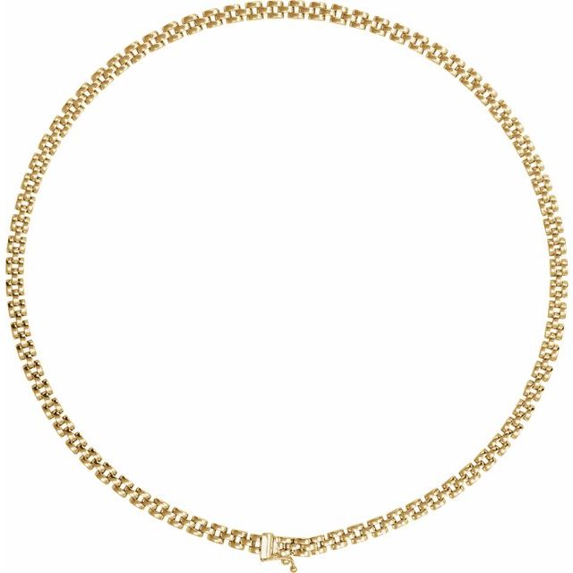 14K Yellow 4 mm Panther 16" Chain
