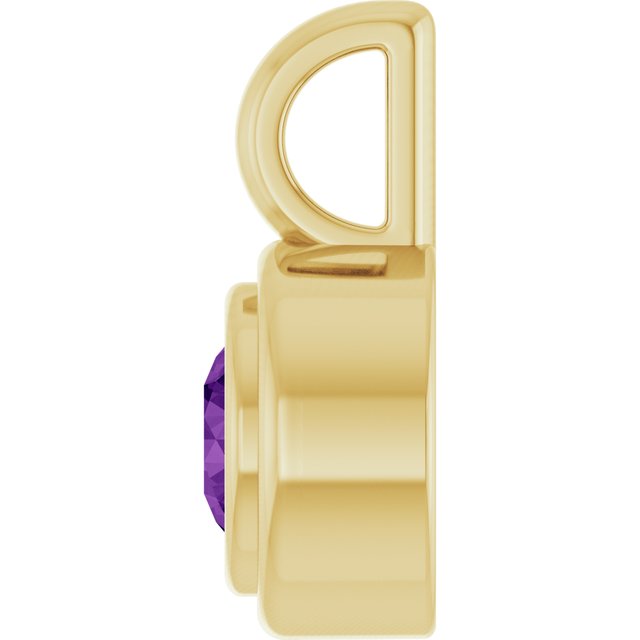 
                  
                    14K Yellow Natural Amethyst Pendant
                  
                