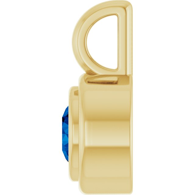 
                  
                    14K Yellow Lab-Grown Blue Sapphire Pendant
                  
                