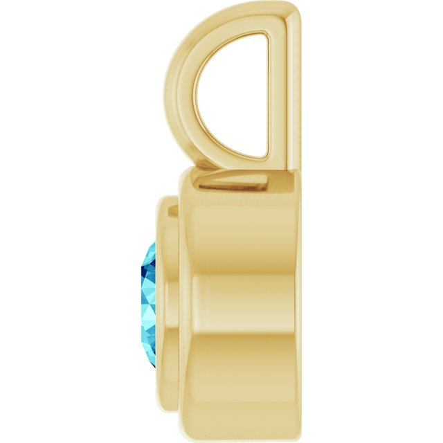 
                  
                    14K Yellow Natural Blue Zircon Pendant
                  
                