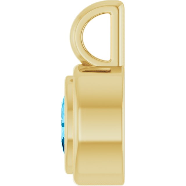 
                  
                    14K Yellow Natural Aquamarine Pendant
                  
                