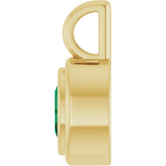 
                  
                    14K Yellow Lab-Grown Emerald Pendant
                  
                