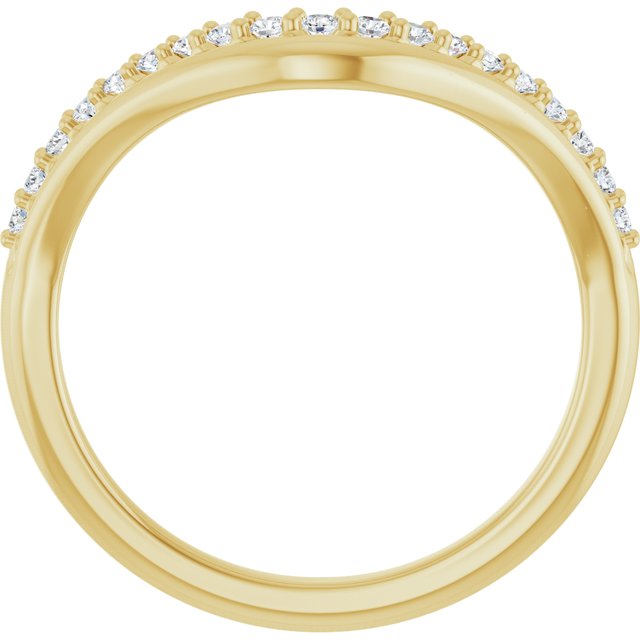 14K Yellow 1/5 CTW Natural Diamond Contour Band
