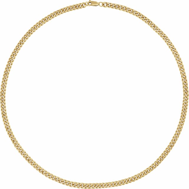 14K Yellow Gold-Filled 4.8 mm Curb 18" Chain