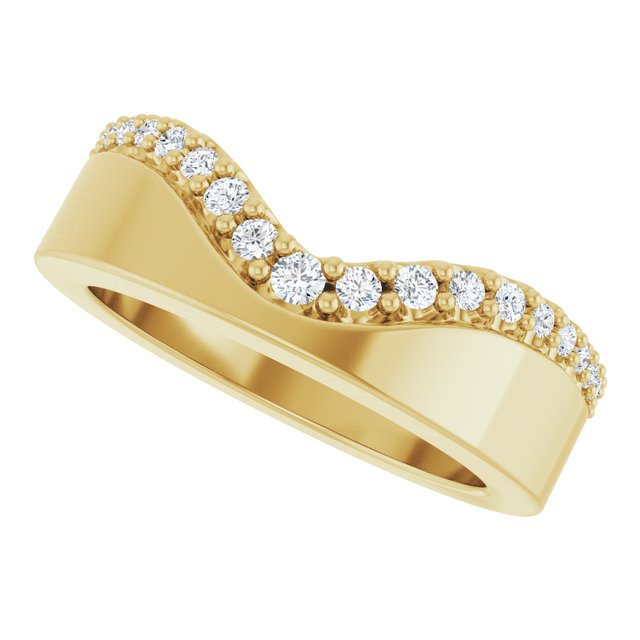 
                  
                    14K Yellow 1/4 CTW Natural Diamond Contour Band
                  
                