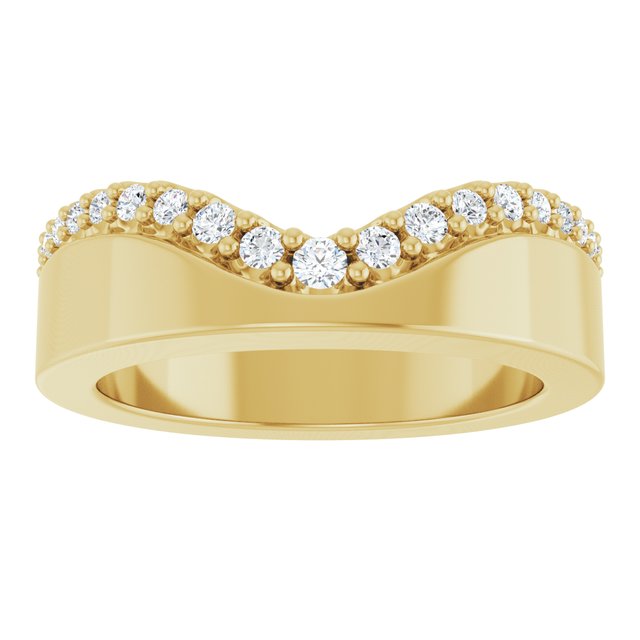 
                  
                    14K Yellow 1/4 CTW Natural Diamond Contour Band
                  
                