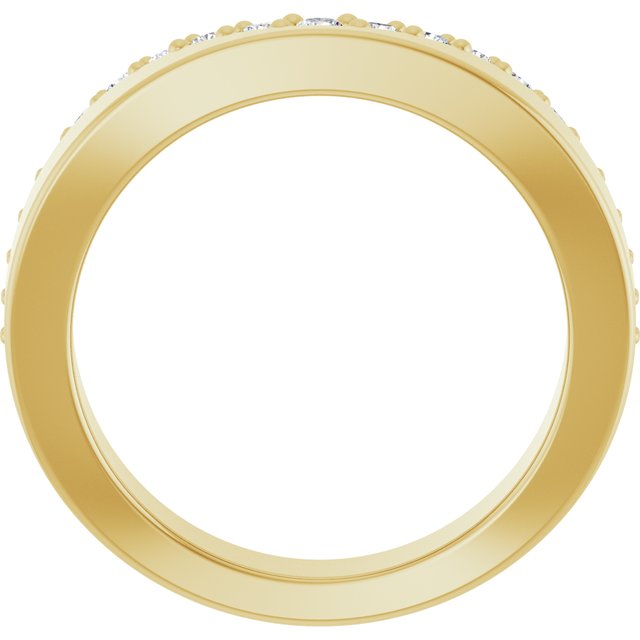 14K Yellow 1/4 CTW Natural Diamond Contour Band