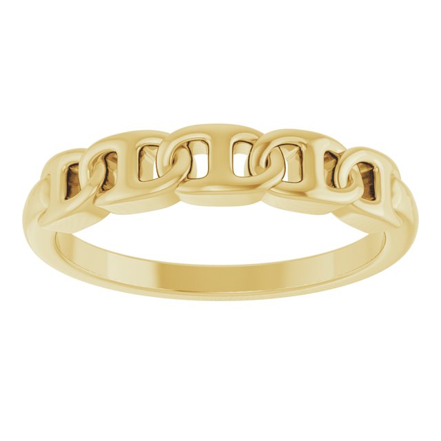 
                  
                    14K Yellow Anchor Chain Link Ring
                  
                