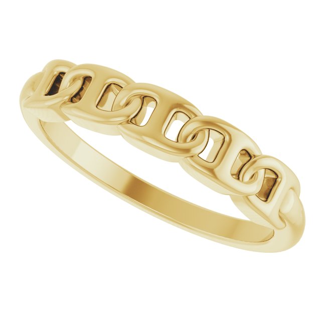 
                  
                    14K Yellow Anchor Chain Link Ring
                  
                