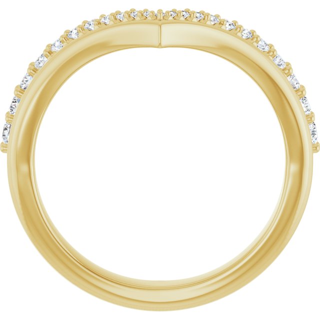 14K Yellow 1/4 CTW Natural Diamond Contour Band