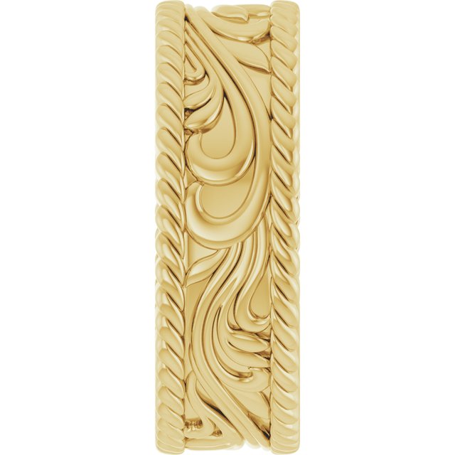 
                  
                    14K Yellow 7 mm Sculptural Band Size 10
                  
                