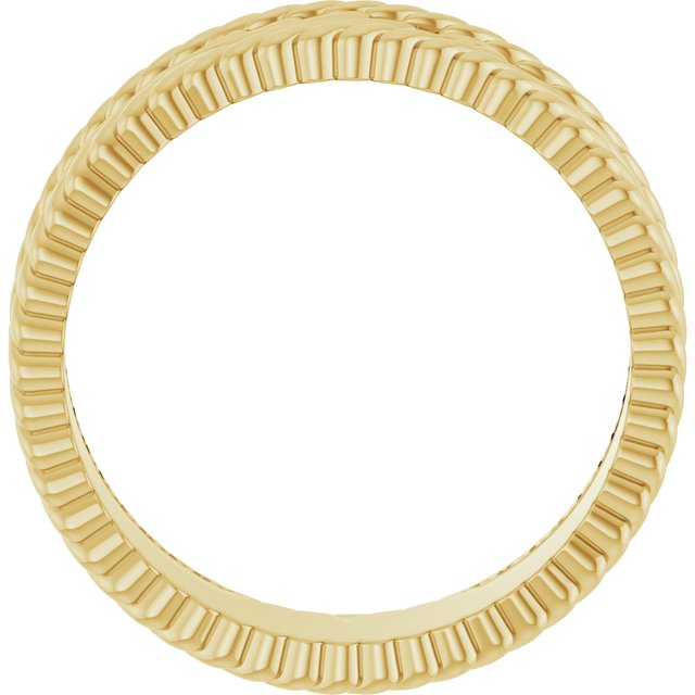 14K Yellow 7 mm Sculptural Band Size 10