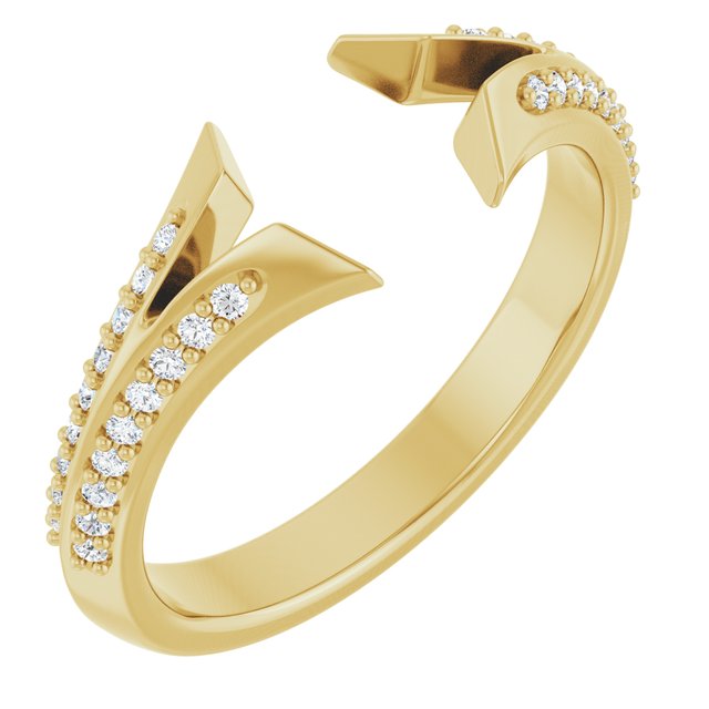 14K Yellow 1/6 CTW Natural Diamond Split Open Shank