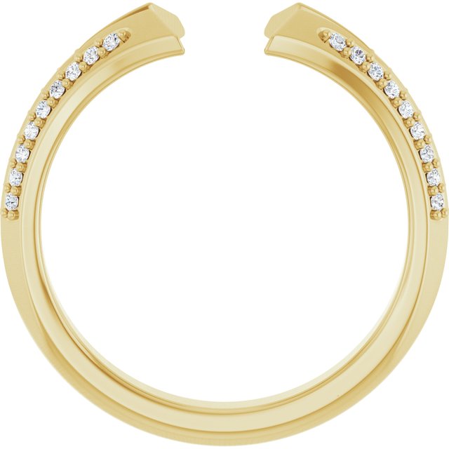 14K Yellow 1/6 CTW Natural Diamond Split Open Shank