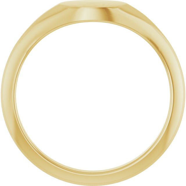 8 × 6 mm Oval Signet Ring in 14K Yellow Gold — view 2