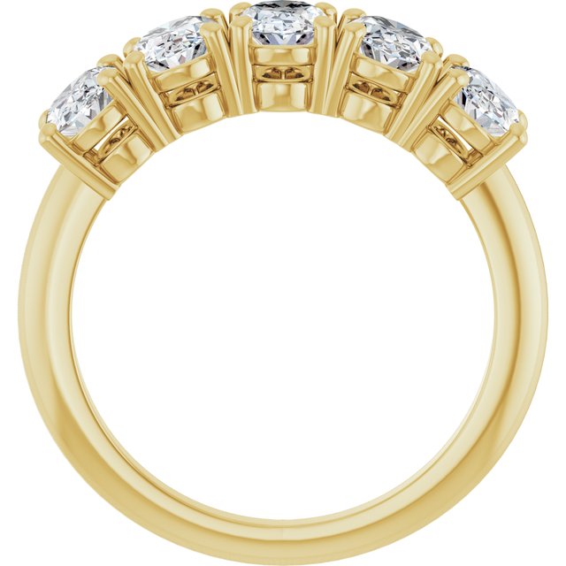 14K Yellow 2 CTW Lab-Grown Diamond Anniversary Band