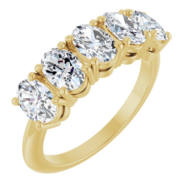 14K Yellow 2 CTW Lab-Grown Diamond Anniversary Band